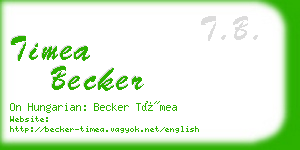 timea becker business card